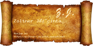 Zoltner Jácinta névjegykártya